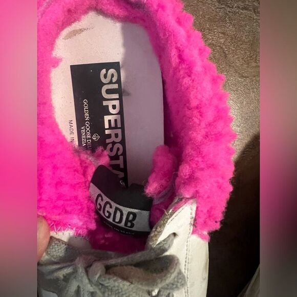 Golden Goose Superstar shearling sneakers size 8 - Picture 4 of 11